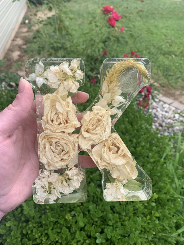 Resin Letters Roses 6” resin letter | Flourishing Forever