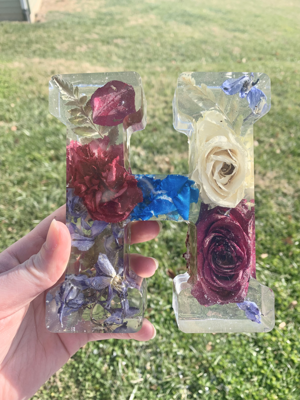 Resin Letters Roses 6” resin letter | Flourishing Forever