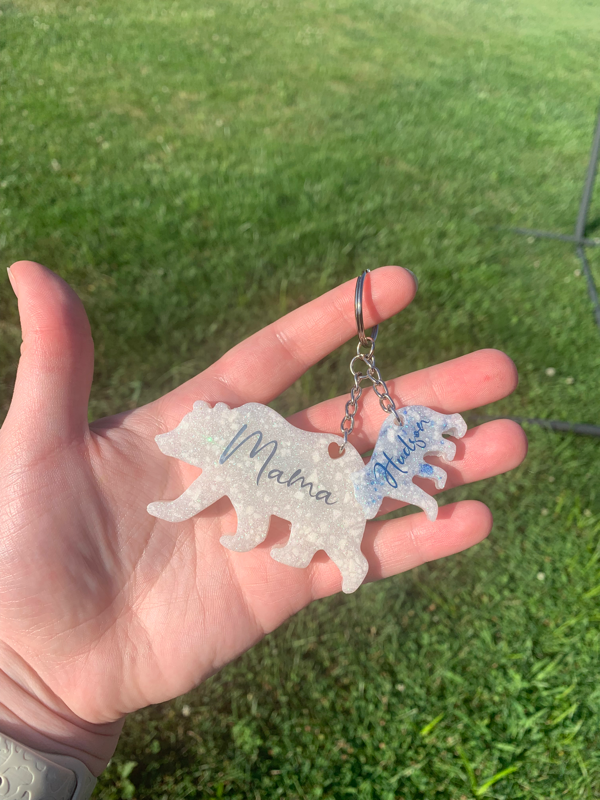 Acrylic bear cheap keychain blanks