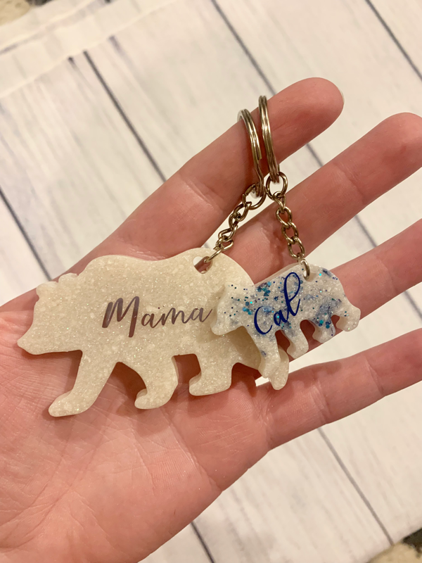 Mama bear acrylic keychain new arrivals