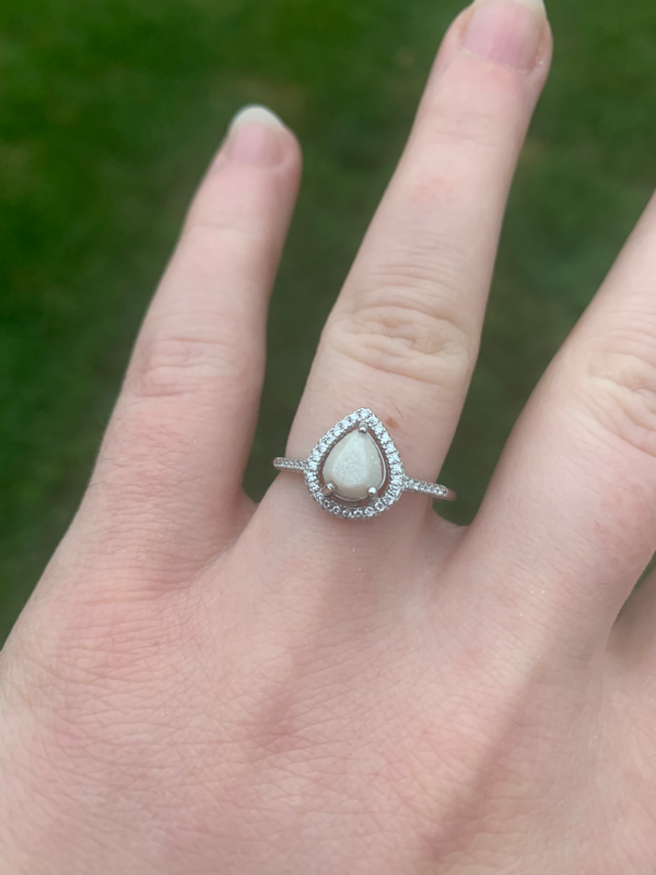 Teardrop breast milk best sale ring